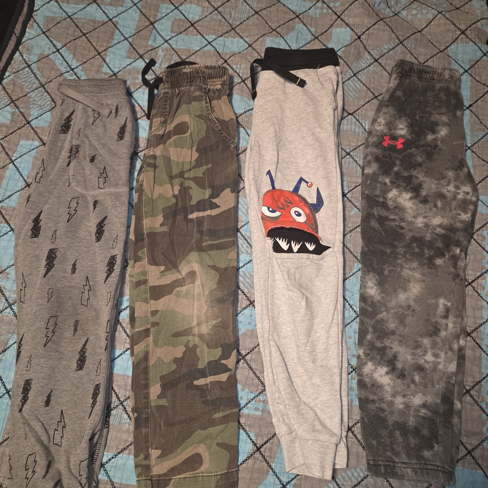 Under Armour Kids' Black and Gray Joggers